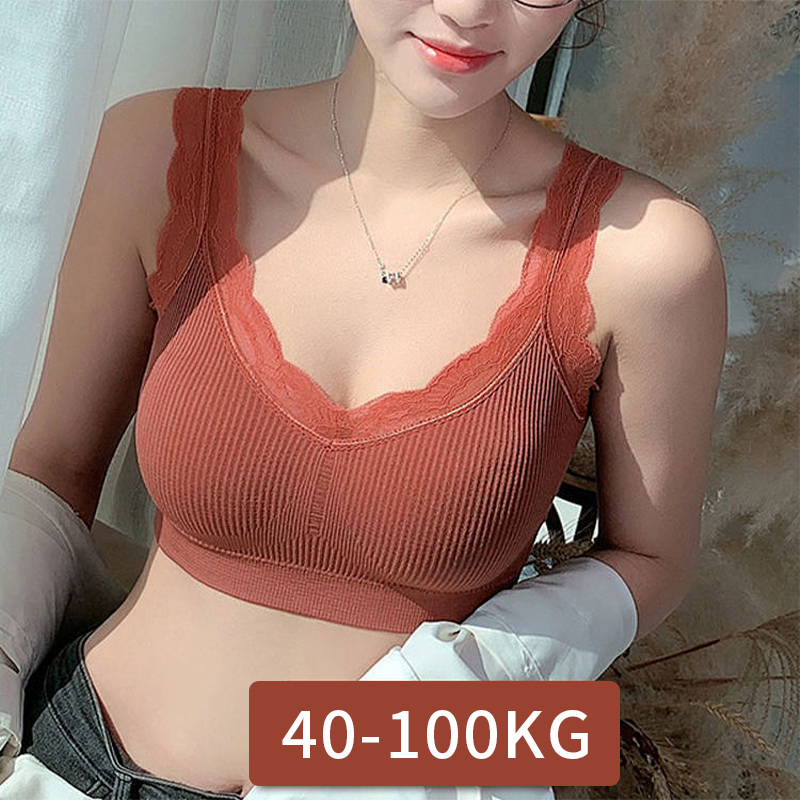 Suspender Tank Top - セクシーなレースのブラジャー女性のための骨なしアンダープッシュアップスポーツベストタンクトップパッド見えないバックブラジャーなしカップ