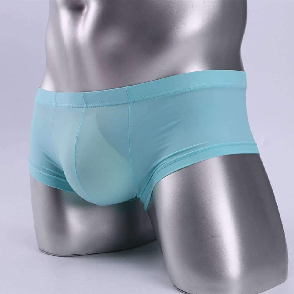 Pouch Boxer Pouch - 新しいメンズセクシーなローウエスト軽量メッシュボクサー通気性ポーチボクサー下着弾性滑らかなソフト固体男性ブリーフショーツ