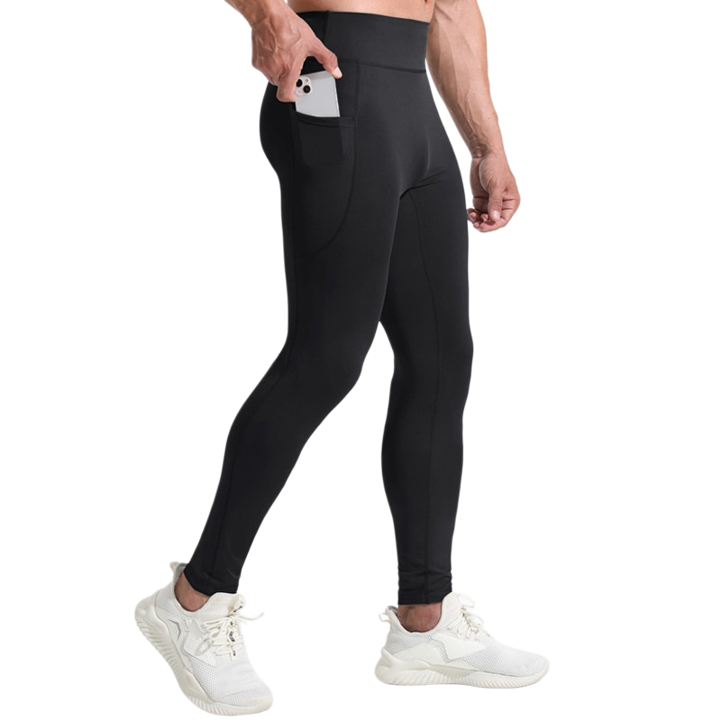 Compression Long Pant - 男性ハイウエスト圧縮ロングパンツ速乾性通気性ストレッチタイトレギンスカジュアルデイリージムワークアウトフィットネスランニングアスレ
