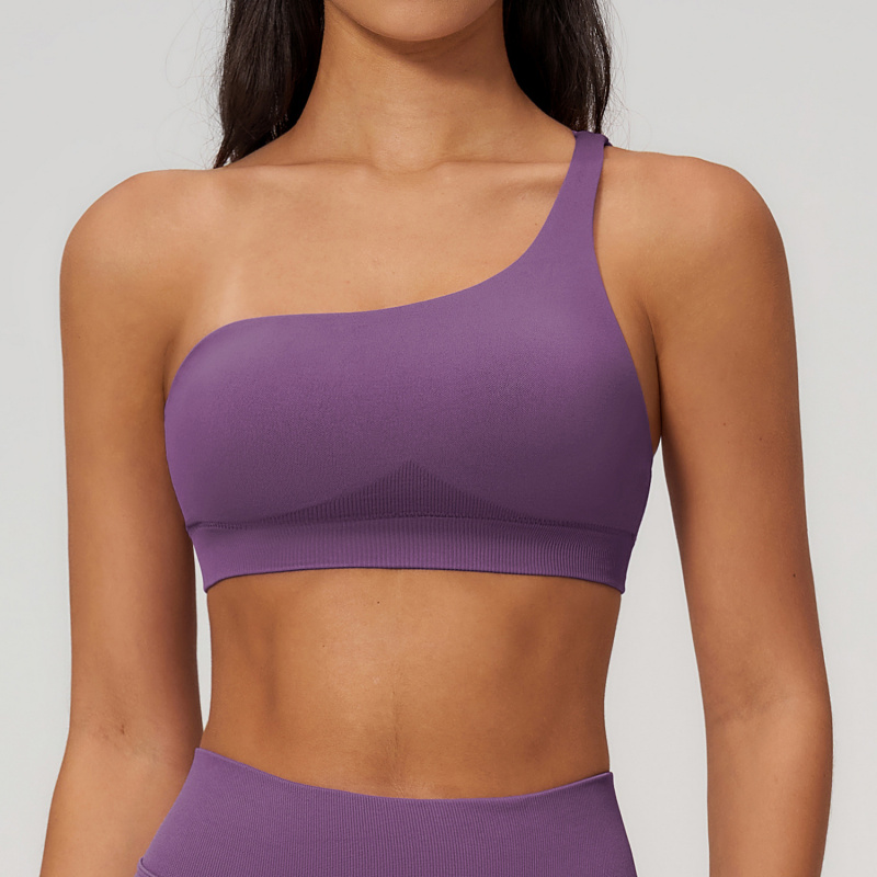Quick Dry Underwear - 春のシングルショルダースポーティーな女性用トップス、美背ヨガブラ、アウトドアスポーツ、ランニング、速乾性フィットネスジム、女性用下着