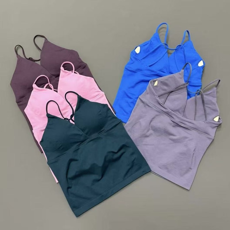 Suspender Tank Top - ビジョントゥイストフロントロングライントップジムスポーツヨガトップス女性用速乾薄型ストラップワークアウトベストプッシュアップピラティスフィットネスタンク
