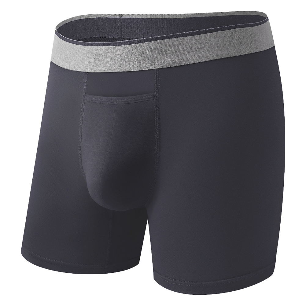 Bamboo Fiber Trunk - 1pc 男性ロングレッグショーツソフト上部開口部ポーチボクサーショーツスポーツ通気性快適な下着 S-2XL ルーズボクサーショーツ