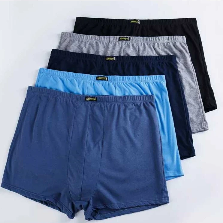 Boxer Brief Pack Cotton - 綿男性パンティーパンツメンズボクサールーズビッグプラスサイズショーツメンズパンツ男性通気性下着ホームウェア 9XL 10XL