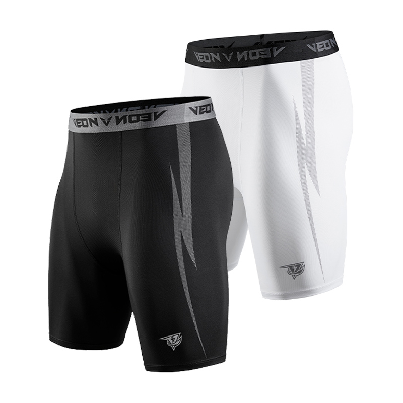 Compression Shorts Athletes - ブラック圧縮ショーツ男性スパンデックススポーツショーツアスレチックトレーニングランニングパフォーマンスベースレイヤ下着