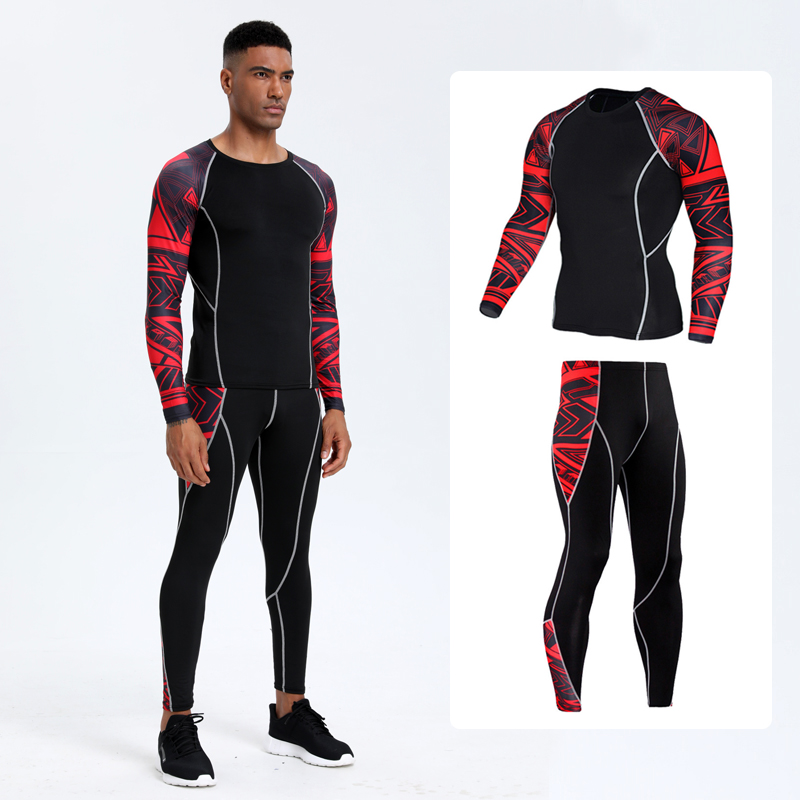 T Shirt Tight Fit - メンズ PRO スポーツ フィットネス スーツ: ランニング、トレーニング用の速乾性長袖