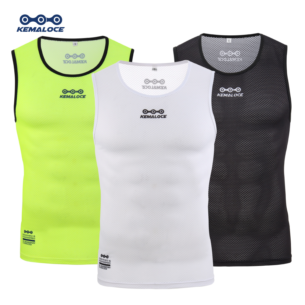 Sleeveless Undershirt - Kemaloce-通気性のある速乾性のサイクリングベスト,ベースレイヤー,ノースリーブ,ホワイト,クールサイクル,マウンテンバイク,2023