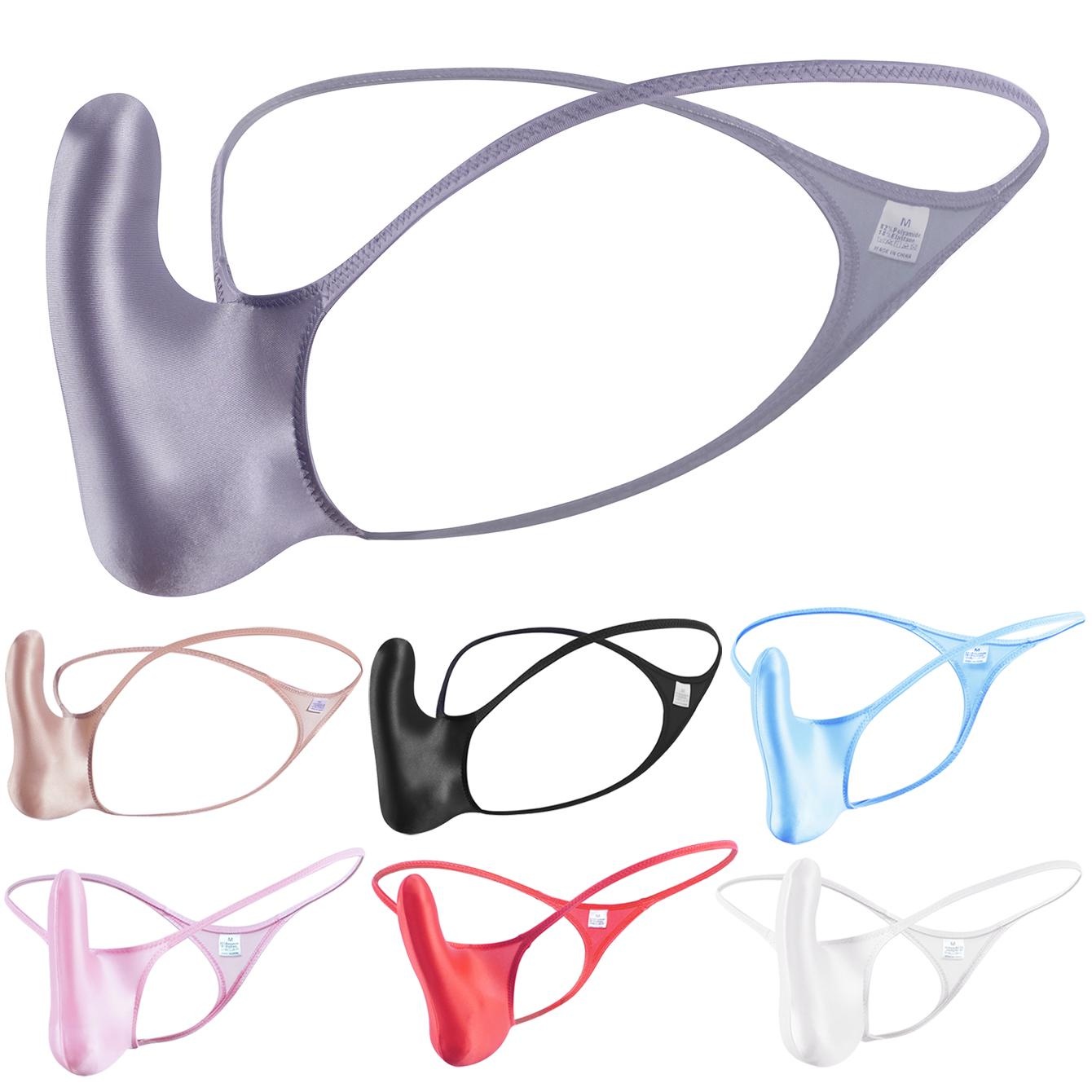 Jockstrap Athletic - YAULAANG セクシーなメンズ光沢のあるゲイ下着オイリー G ストリング Tバック光沢のあるローウエスト高弾性メンズランジェリー