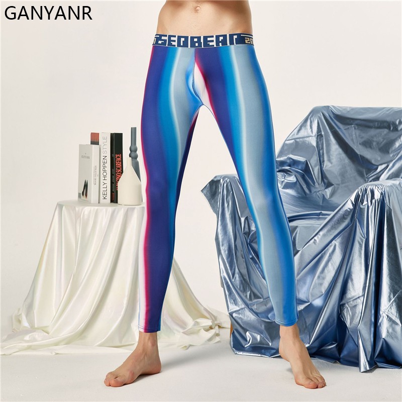 Compression Long Pant - Ganyanr-男性用のコンプレッションタイツ,スポーツウェア,フィットネス,ジョギング,セクシー,バスケットボール,ヨガ,冬用の長いトレーニングタイツ