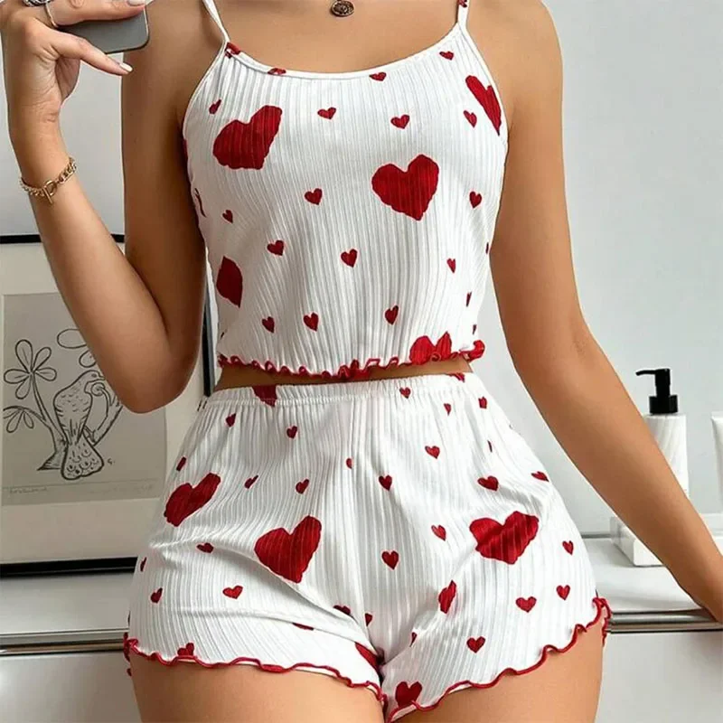 Suspender Tank Top - レディース 2 ピース パジャマ セット –