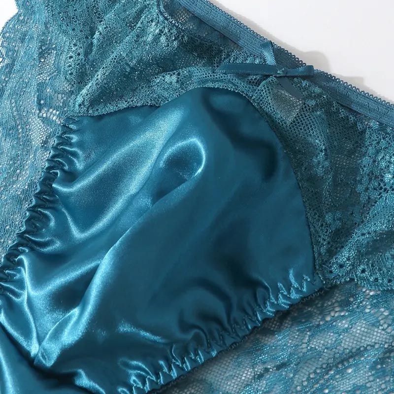 Pouch Boxer Pouch - セクシーなメンズブリーフ、シースルーレースサテンボウ、凸型ポーチ、女装用パンティー、クロスドレッシング、ソフトで通気性のあるエロティックランジェリー
