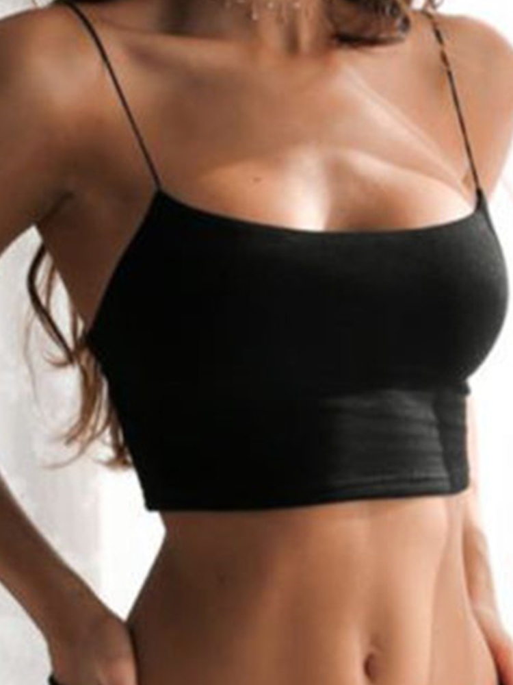 Suspender Tank Top - セクシーなタンクトップ黒ホルタークロップトップス女性の夏のキャミソール背中の開いたキャミソールファッションカジュアルチューブトップ女性ノースリーブ丈ベスト