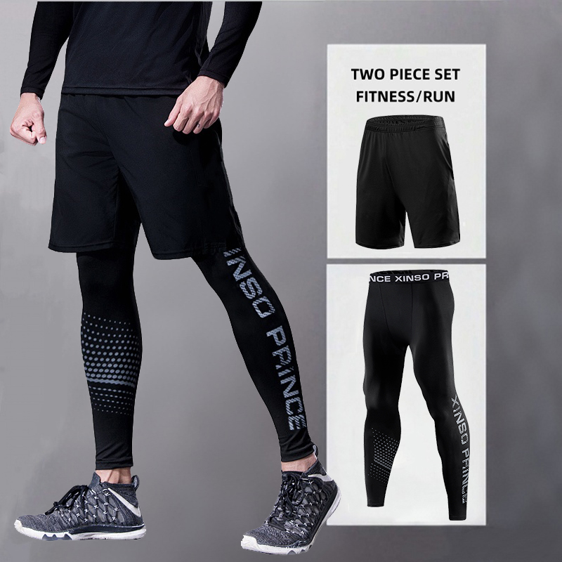 Compression Long Pant - メンズ スポーツ ランニング パンツ トレーニング フィットネス