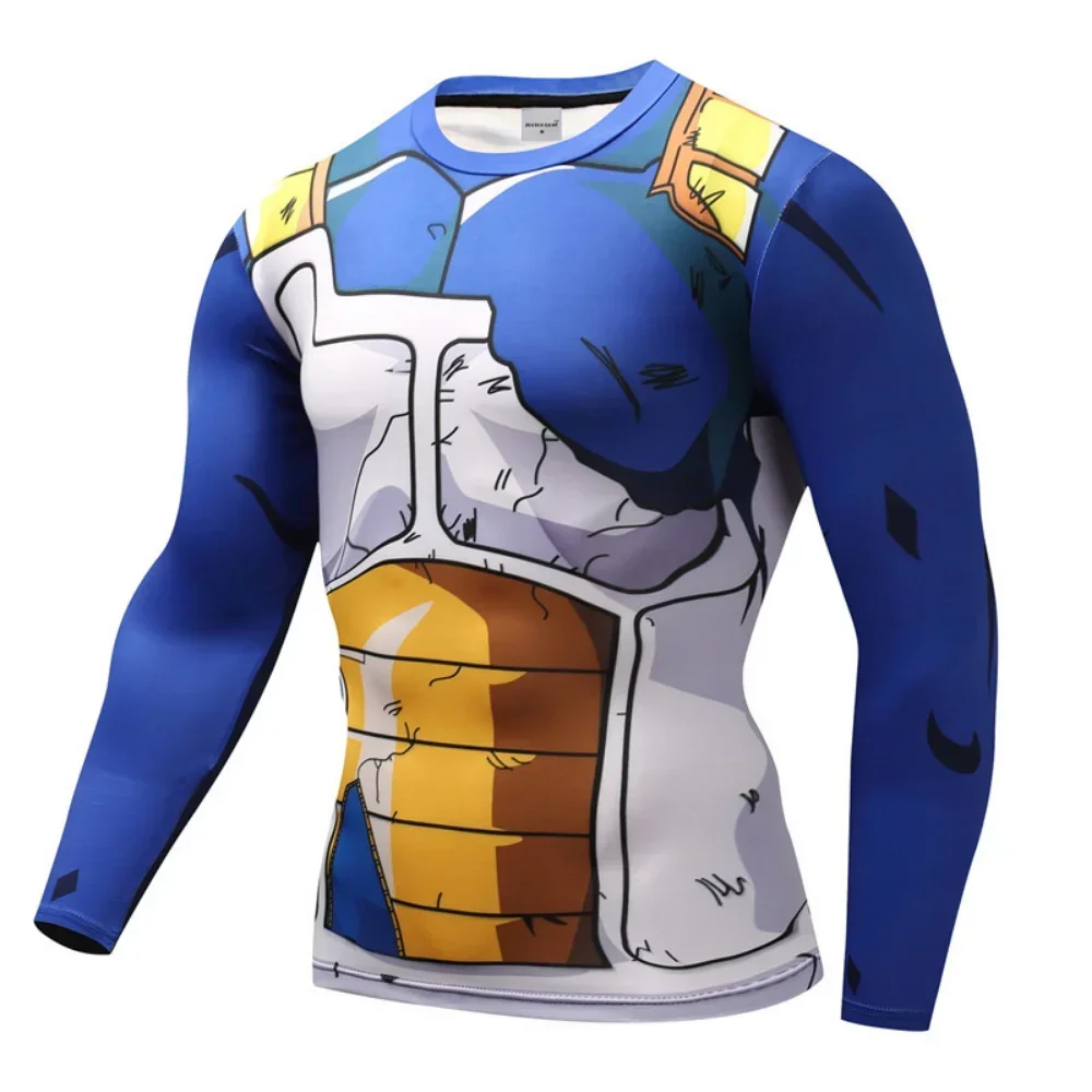 Compression Long Pant - 悟空男性スキニーレギンス圧縮タイツ Tシャツパンツドラゴンボールプリントパターンズボン男性ベジータ衣装長ズボン