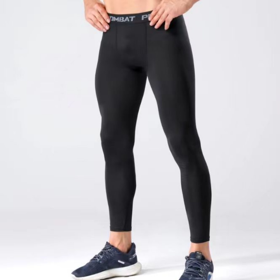 Compression Long Pant - 新しいタイトなメンズ春秋冬バスケットボールトレーニング弾性フィットネスベースパンツ速乾性ランニングコンプレッションロングパンツ