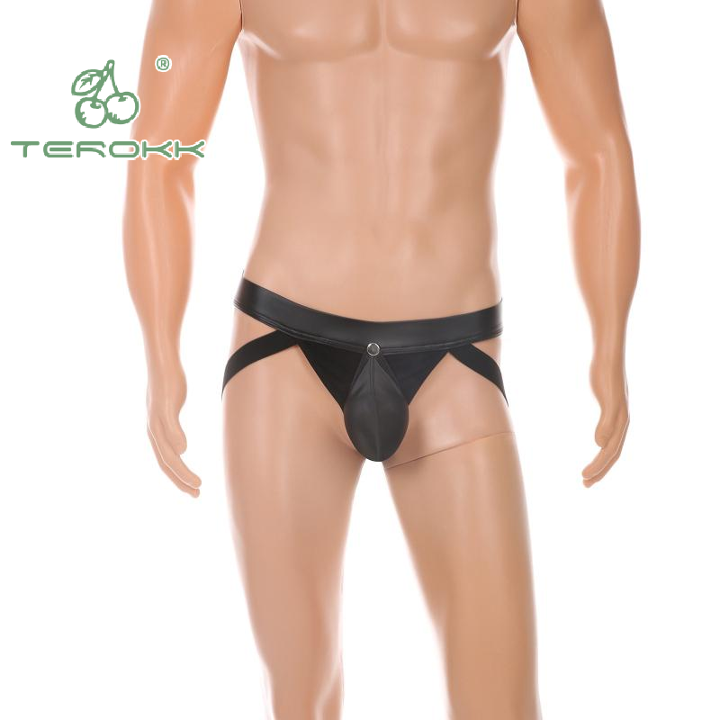 Jockstrap Athletic - 1枚入り メンズ ホローバック U字型ポーチ ウェットルック ストレッチ
