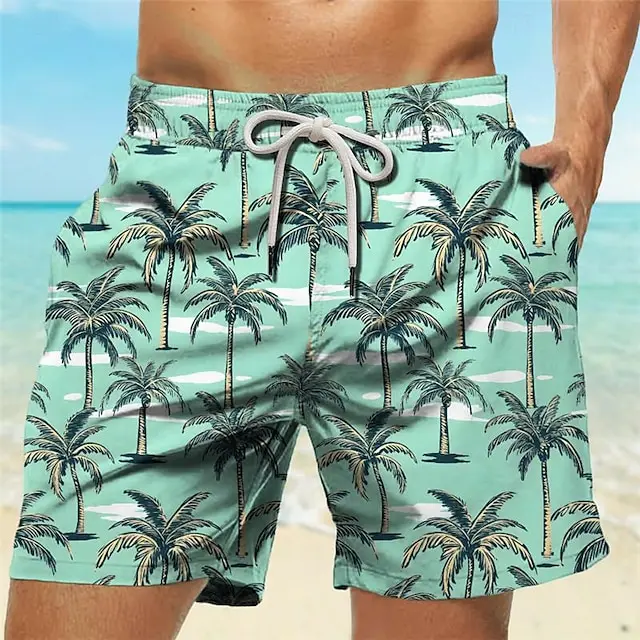 トロピカル パーム ツリー 3D プリント メンズ ボードシ - Trunk Breathable Men のレビューと価格