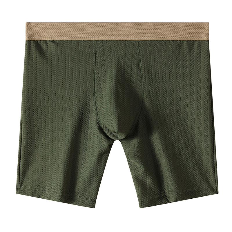メンズボクサーショーツオムナイロン下着男アイスシルクパンティ - Long Leg Trunk Men のレビューと価格