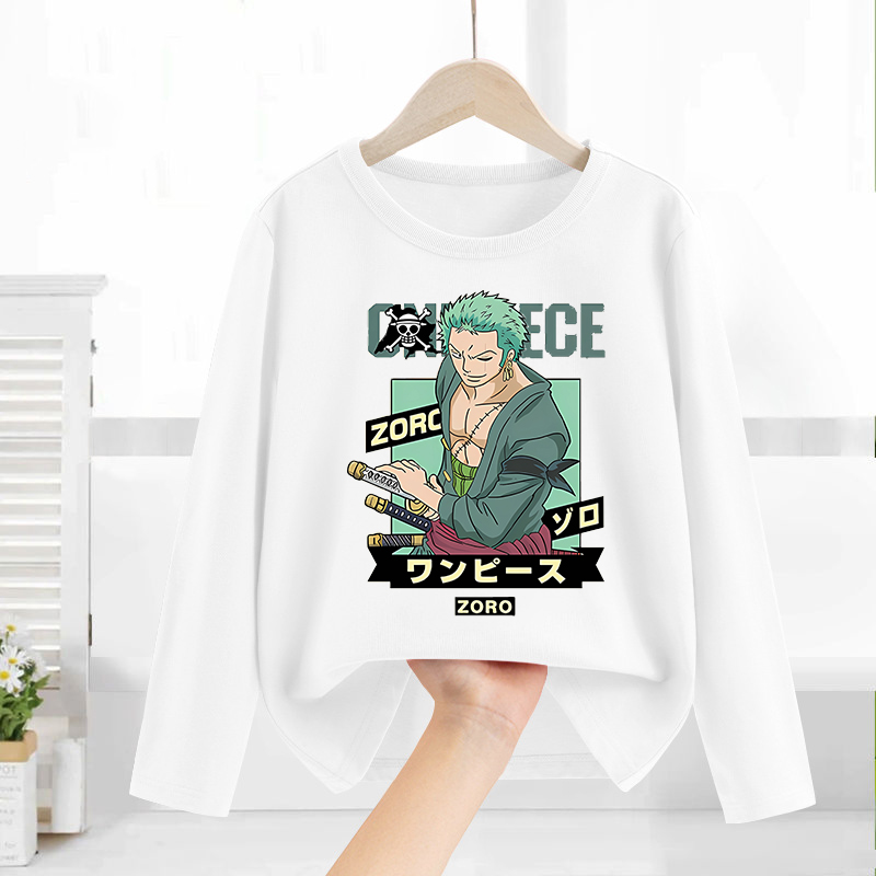 ワンピース長袖アニメプリントトップスベースレイヤーシャツ少年 - Base Layer Top のレビューと価格