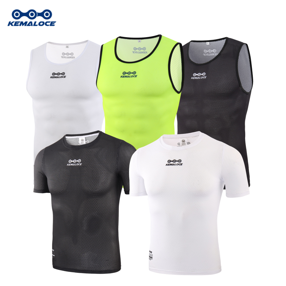 Kemaloce-男性用クイックドライサイクリングベスト、ベ - Sleeveless Undershirt のレビューと価格
