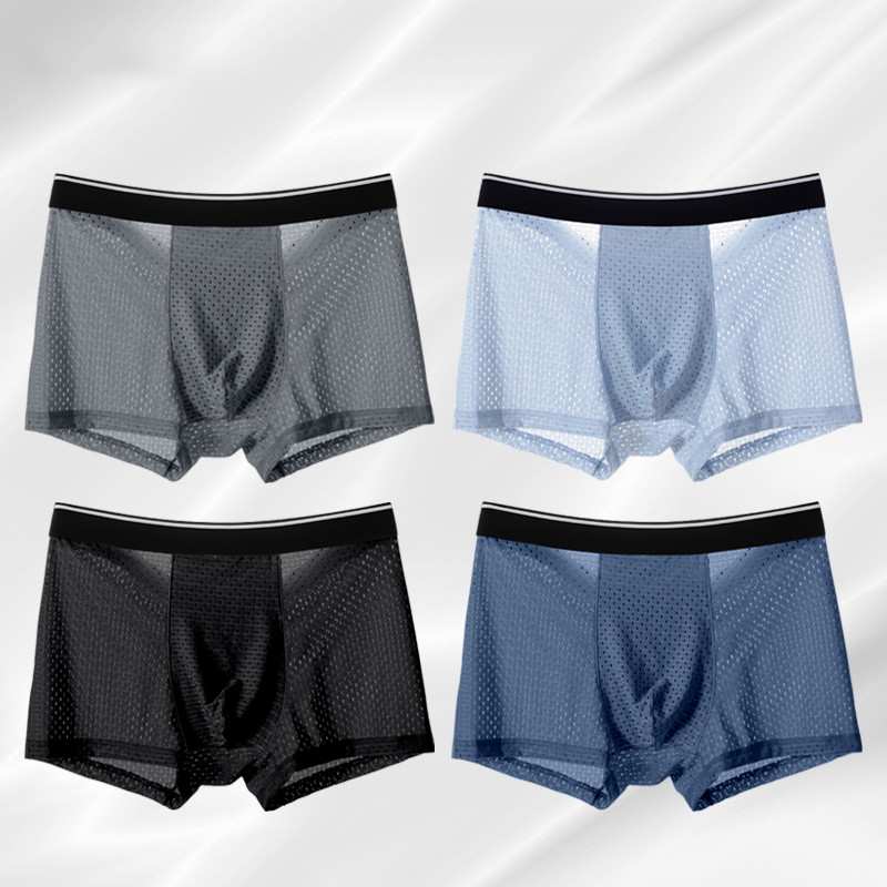 8 ピース/ロットメンズパンティーアイスシルク男性パンツ通気 - Multi Pack Underwear のレビューと価格