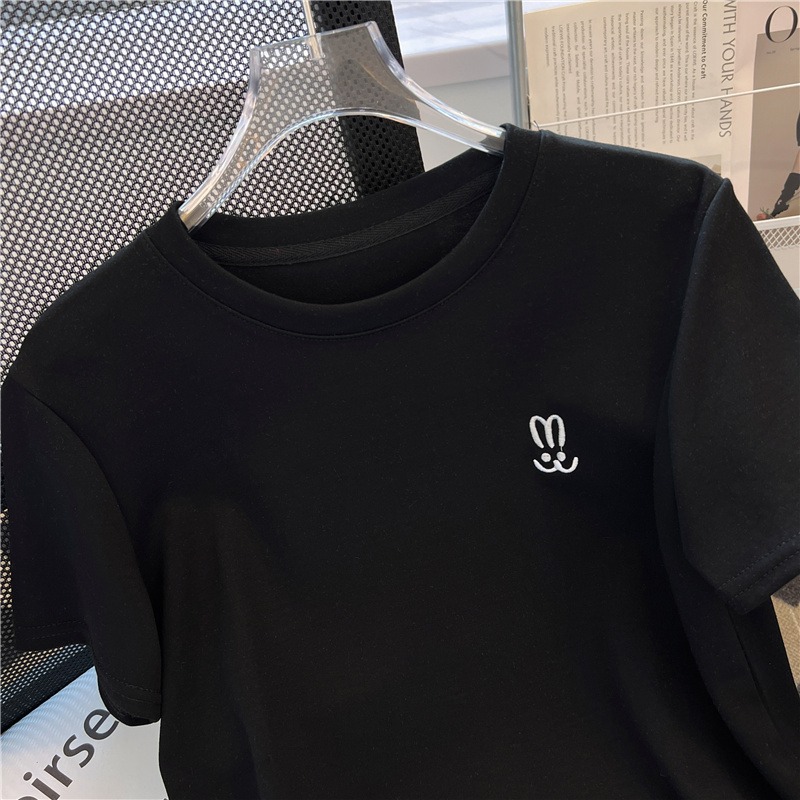 スリムフィット刺繍入り半袖Tシャツ女性のルーズスタイル夏の新 - Base Layer Top のレビューと価格