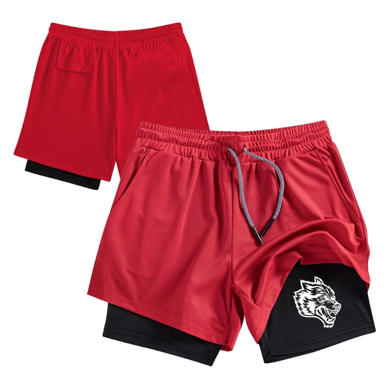 ストリートウェア メンズ ダブルレイヤー 2-in-1 カジ - Compression Shorts Athletes のレビューと価格