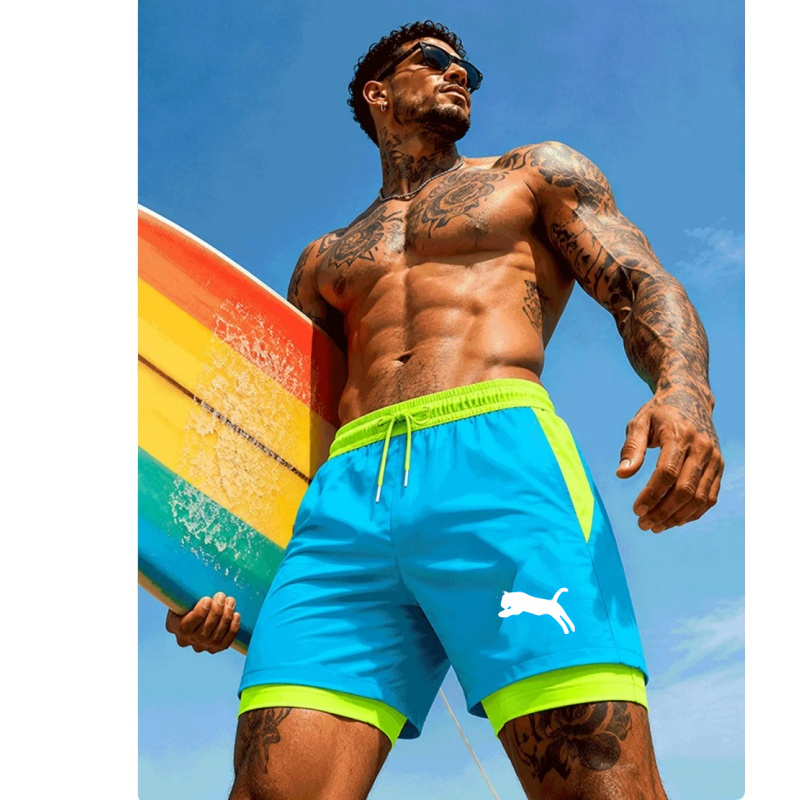 メンズ ランニング チーター ヒョウ シルエット プリント  - Compression Shorts Athletes のレビューと価格