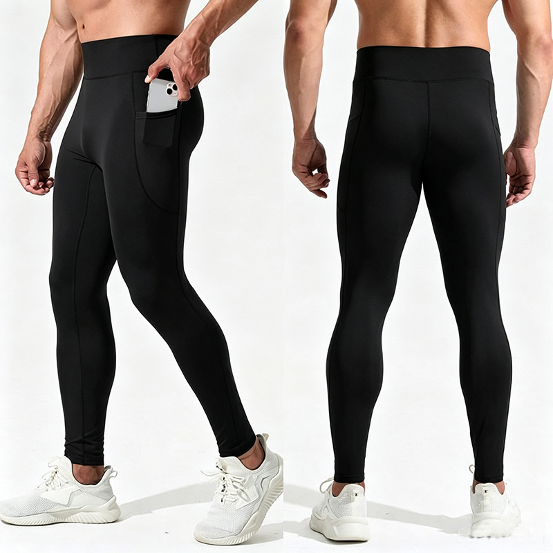 男性ハイウエスト圧縮ロングパンツ速乾性通気性ストレッチタイト - Compression Long Pant のレビューと価格