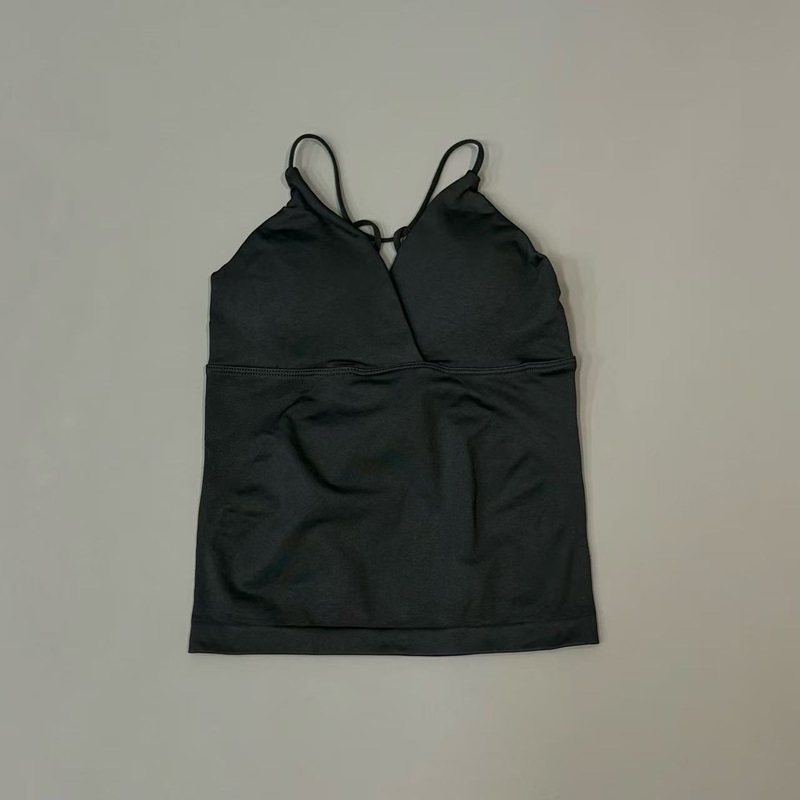 ビジョントゥイストフロントロングライントップジムスポーツヨガ - Suspender Tank Top のレビューと価格