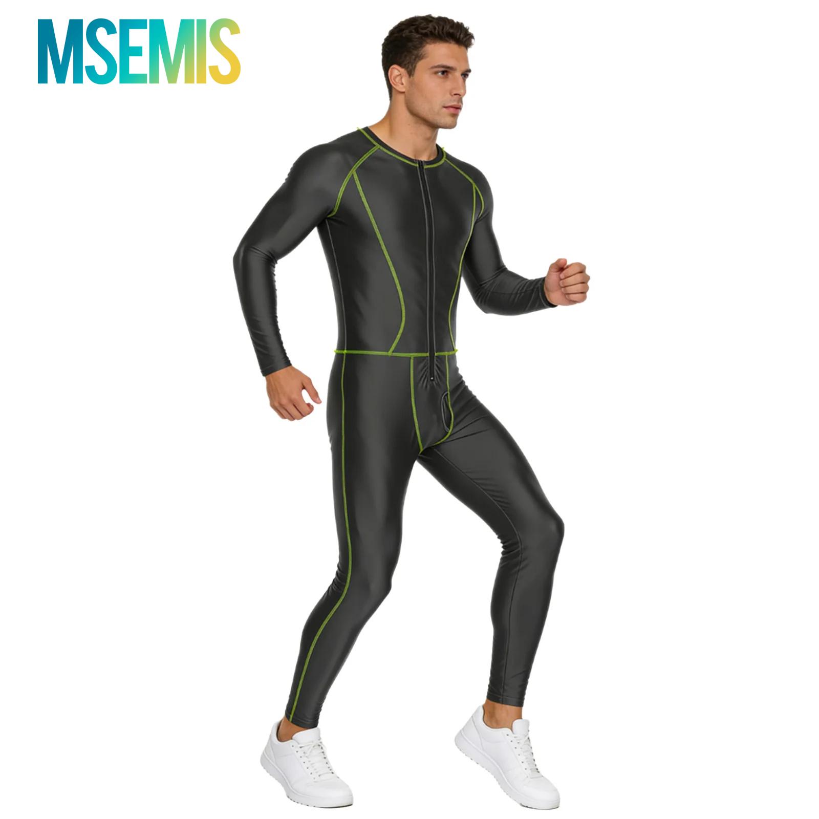 水着 メンズ水着 光沢のあるスリムジャンプスーツ ワンピース - Compression Long Pant のレビューと価格