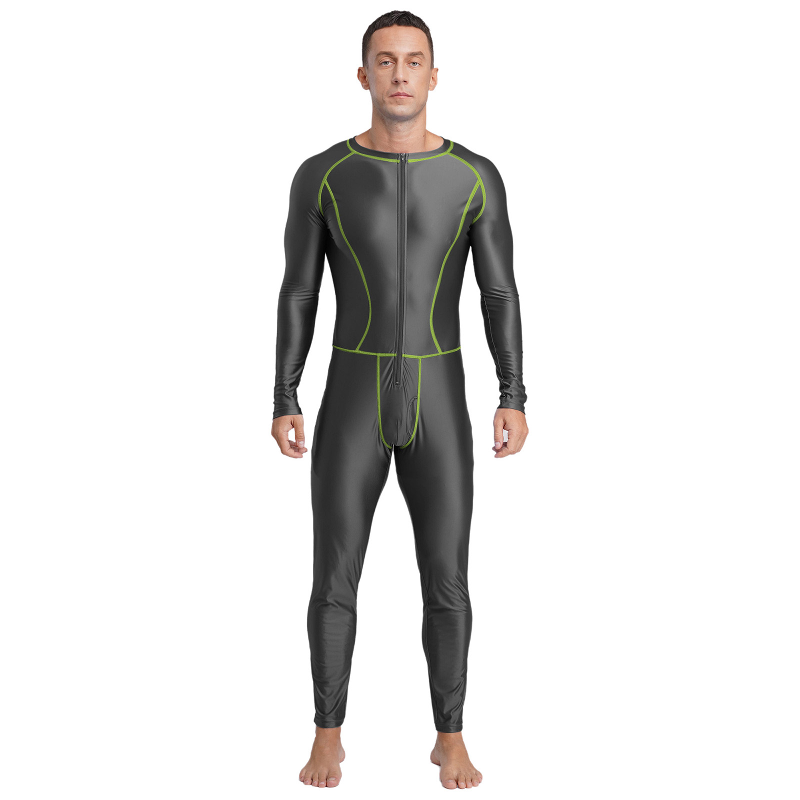 水着 メンズ水着 光沢のあるスリムジャンプスーツ ワンピース - Compression Long Pant のレビューと価格