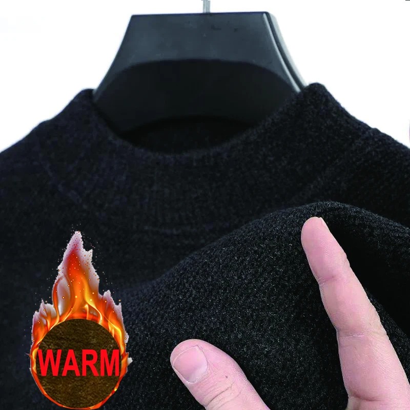メンズニットウェアセーター新しい秋冬長袖無地プルオーバー男性 - Thermal Long John のレビューと価格