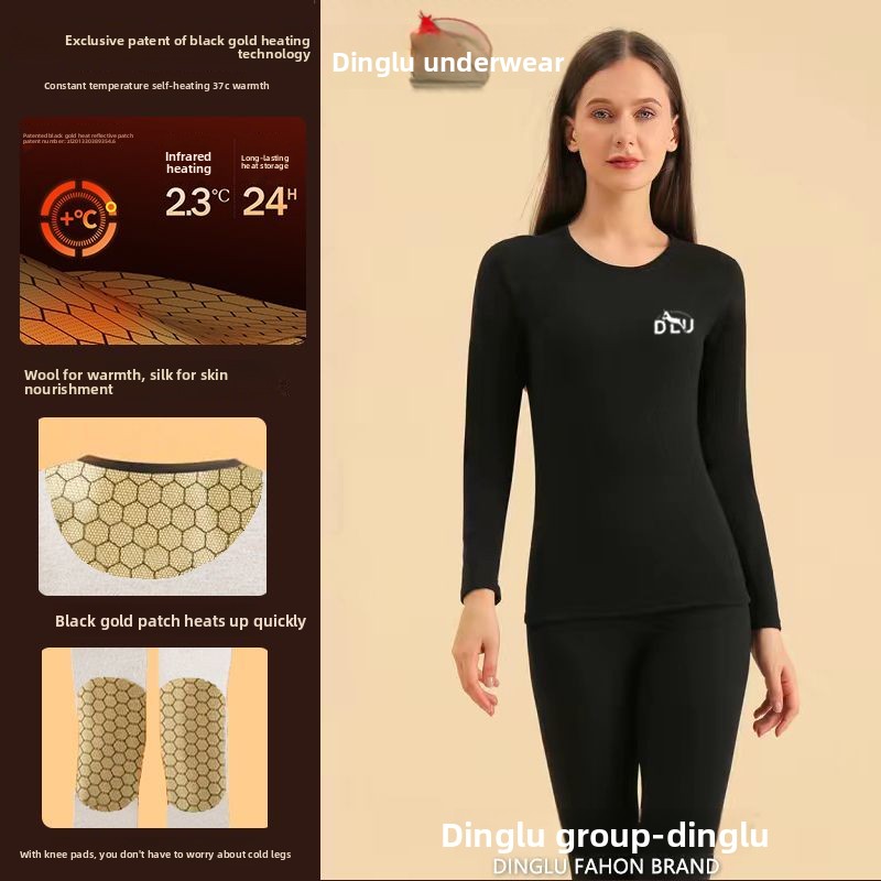 鹿黒金グラフェン自己発熱サーマル下着メンズウールシルクサーマ - Thermal Long John のレビューと価格