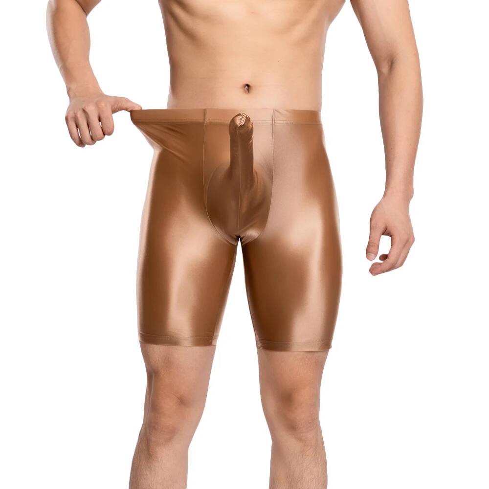 セクシーな男性サテンスムーズコックリングボクサージムレギンス - Pouch Boxer Pouch のレビューと価格