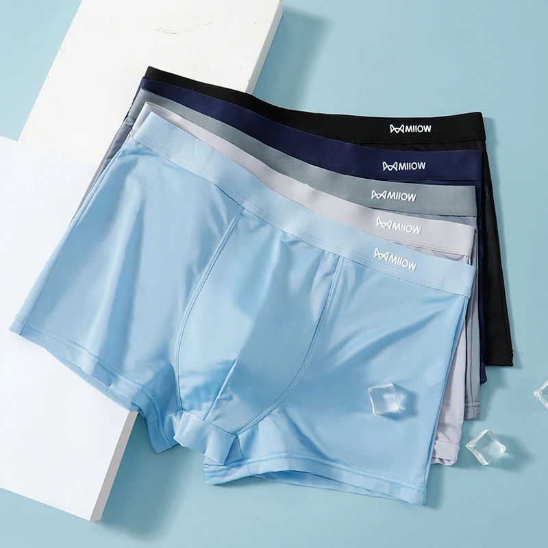 MiiOW 3 個夏薄氷シルク男性ボクサーショーツグラフェン - Boxer Shorts Modal のレビューと価格