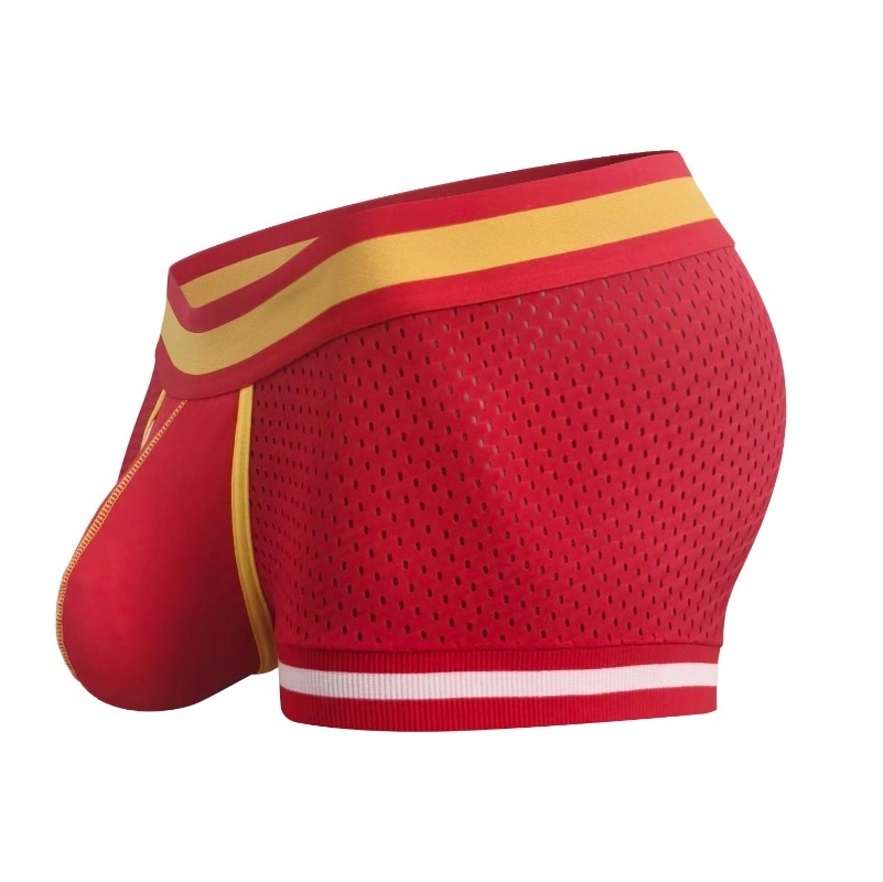 男性メッシュ通気性ボクサーブリーフ U 凸ポーチサポートスト - Mesh Sport Boxer のレビューと価格