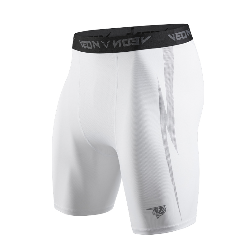 ブラック圧縮ショーツ男性スパンデックススポーツショーツアスレ - Compression Shorts Athletes のレビューと価格