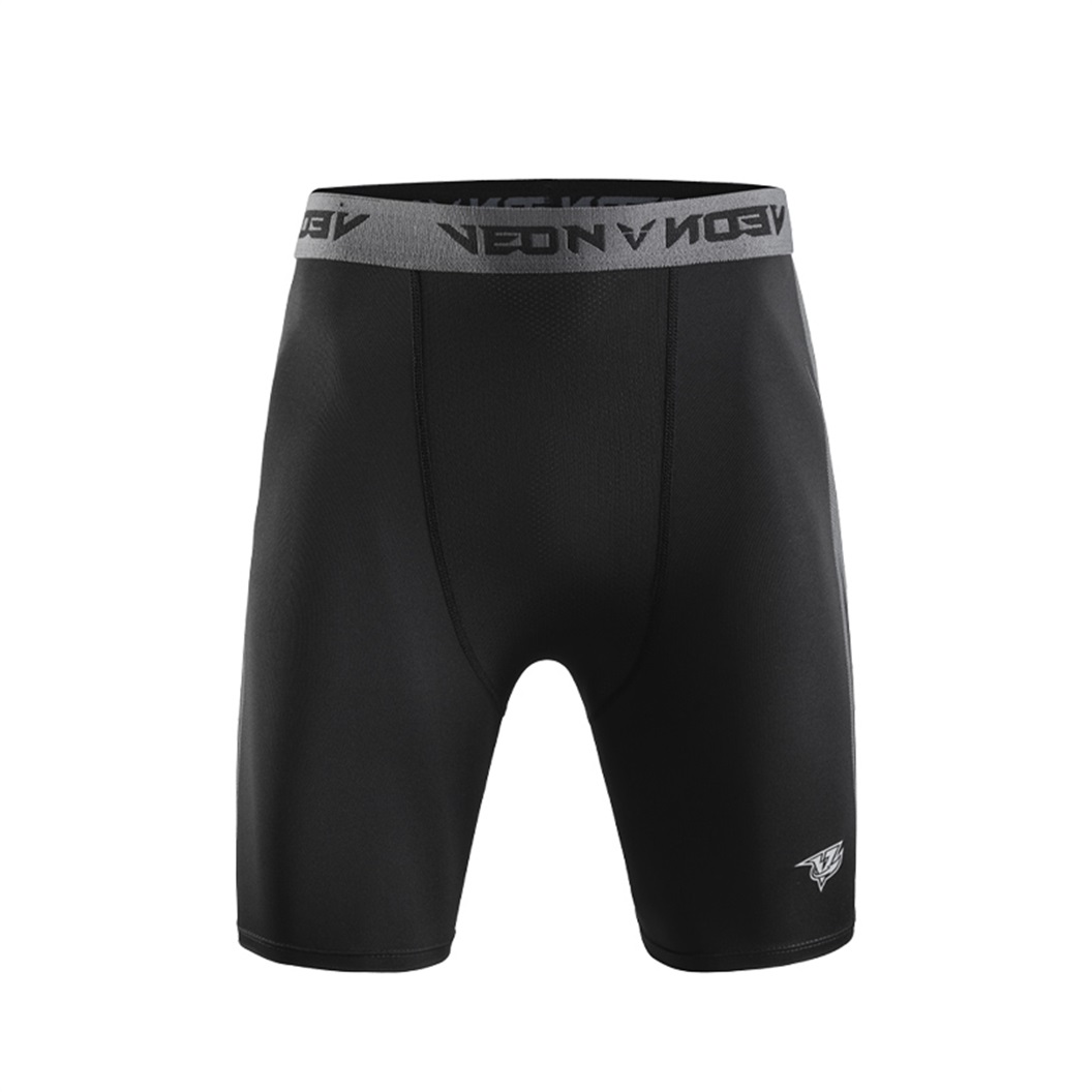 ブラック圧縮ショーツ男性スパンデックススポーツショーツアスレ - Compression Shorts Athletes のレビューと価格