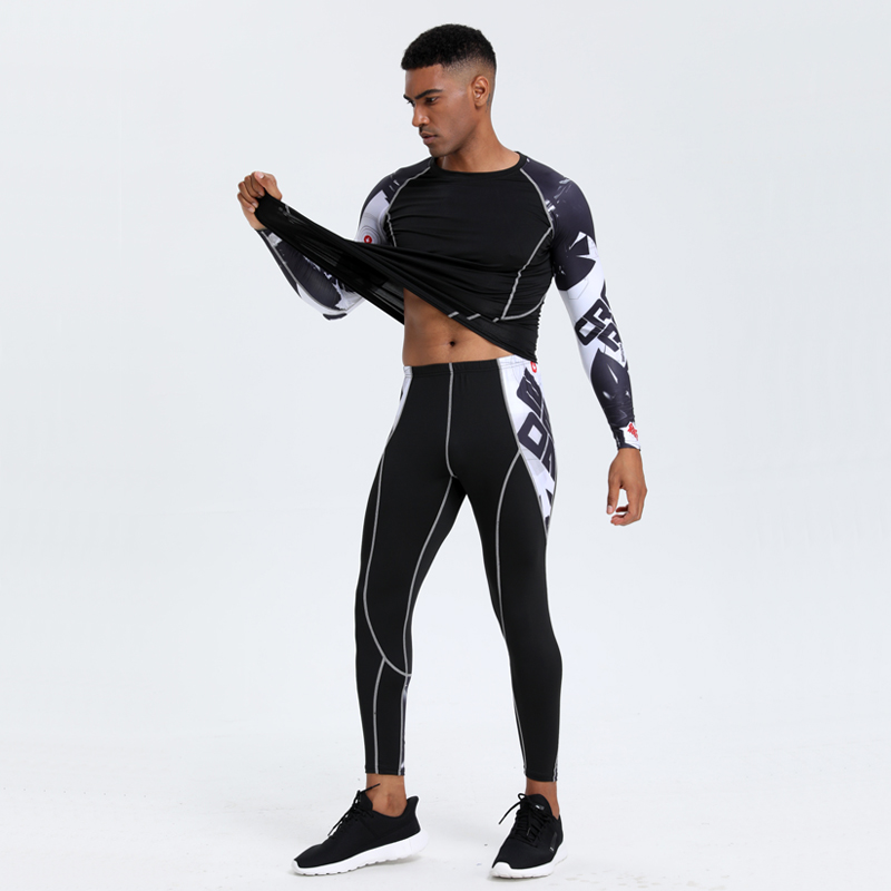 メンズ PRO スポーツ フィットネス スーツ: ランニング - T Shirt Tight Fit のレビューと価格