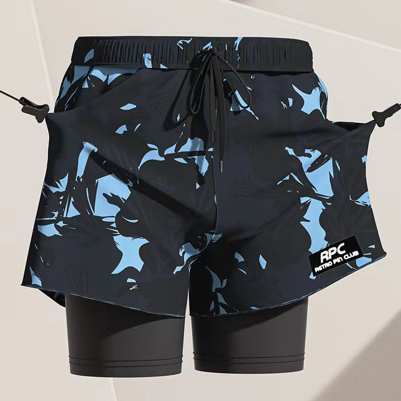 男性用の二層水泳パンツ,速乾性,通気性のある水泳パンツ,学生 - Trunk Breathable Men のレビューと価格