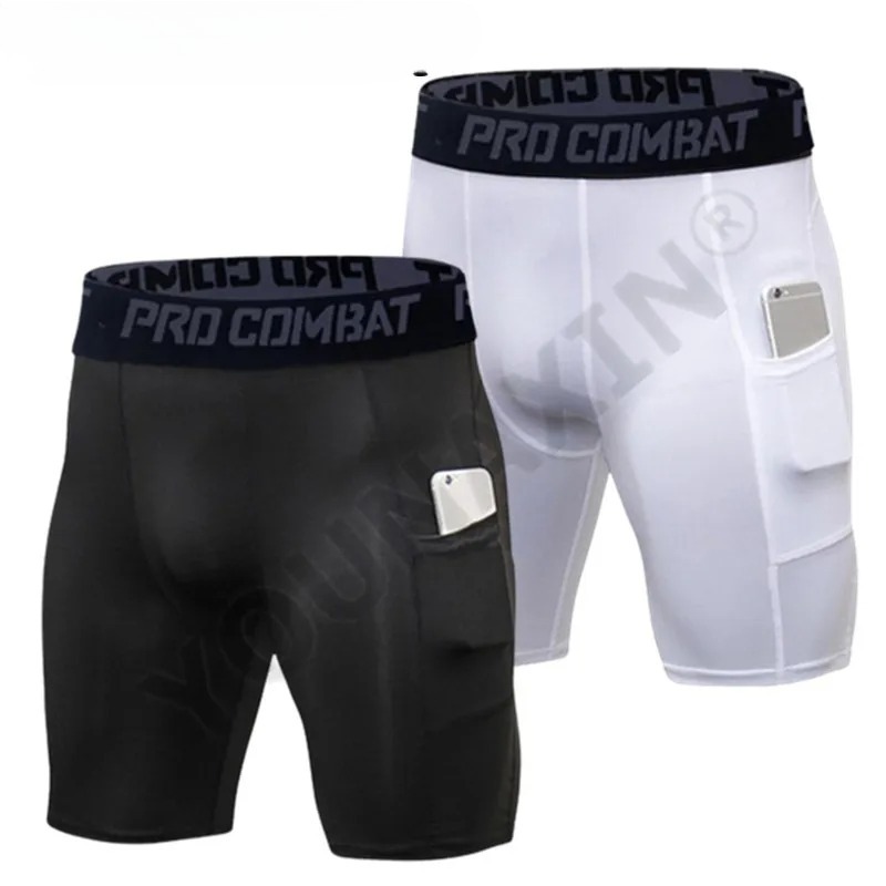 メンズジムショーツ（ポケット付き）、ワークアウトコンプレッシ - Compression Shorts Athletes のレビューと価格