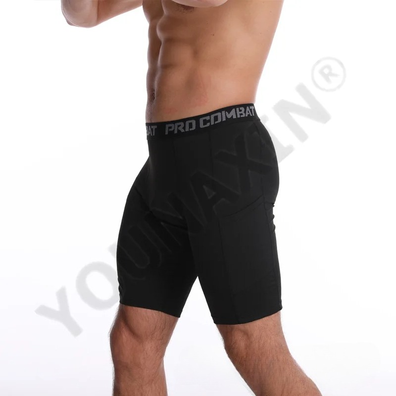 メンズジムショーツ（ポケット付き）、ワークアウトコンプレッシ - Compression Shorts Athletes のレビューと価格