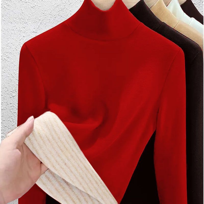 レディースモックネックサーマルベースレイヤートップ冬フリース - Base Layer Top のレビューと価格