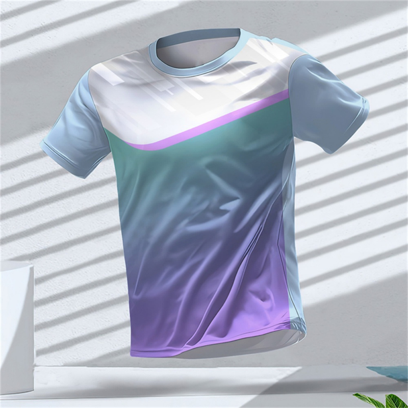 メンズスポーツ半袖Tシャツ速乾性高弾性オレンジグラデーション - T Shirt Tight Fit のレビューと価格