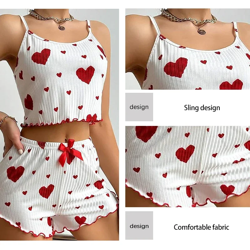 レディース 2 ピース パジャマ セット – ソフトで通気性 - Suspender Tank Top のレビューと価格