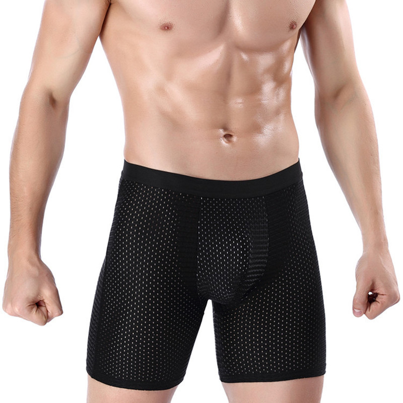 4 パックメンズショーツアイスシルク快適通気性パンツメッシュ - Multi Pack Underwear のレビューと価格