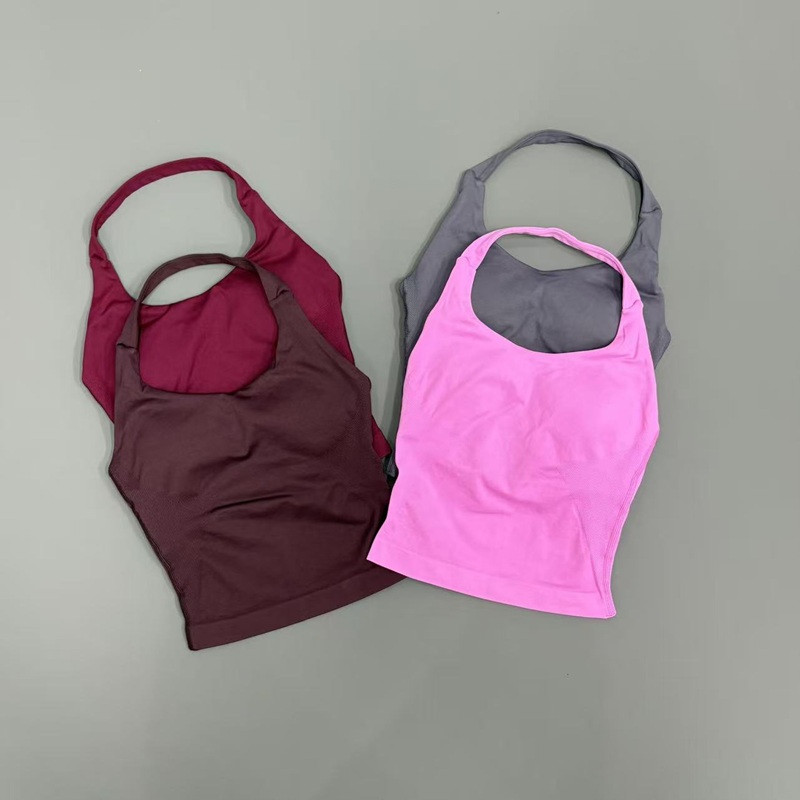 ジムタンクトップ レディース オープンバック スポーツ ロン - Suspender Tank Top のレビューと価格