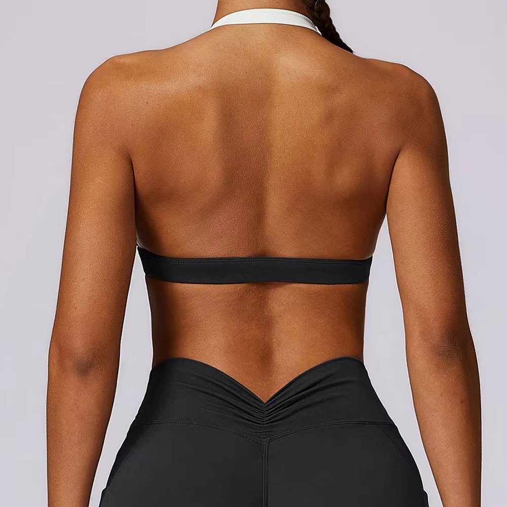 セクシーなスクランチスポーツブラ、ジムトップ、女性用ネックハ - Quick Dry Underwear のレビューと価格