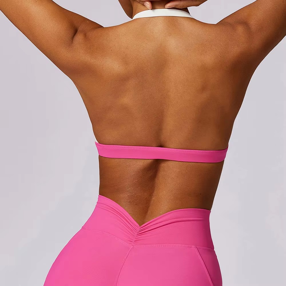 セクシーなスクランチスポーツブラ、ジムトップ、女性用ネックハ - Quick Dry Underwear のレビューと価格