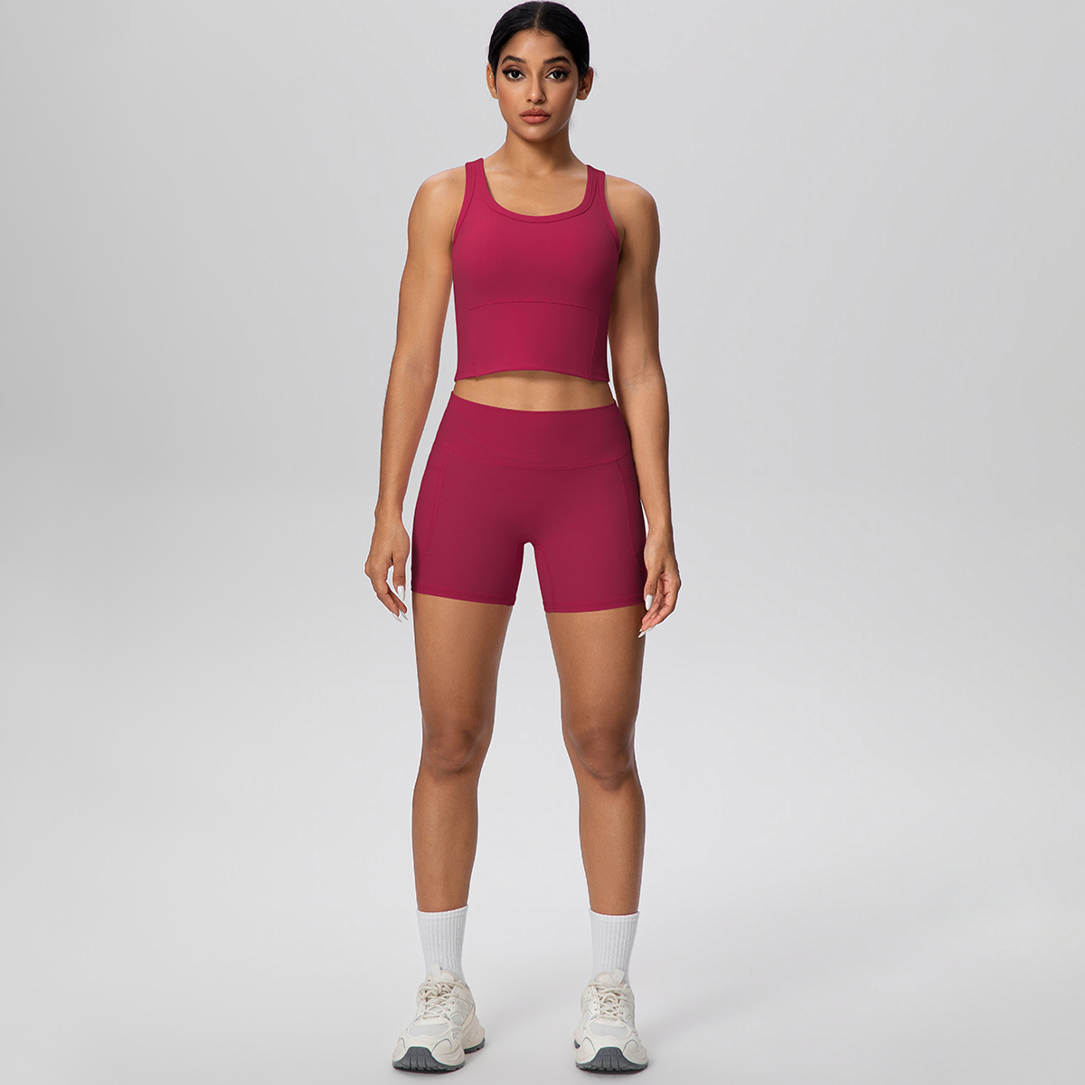 2 個女性夏フィットネススポーツヨガセット背中の開いたヨガ下 - Quick Dry Underwear のレビューと価格